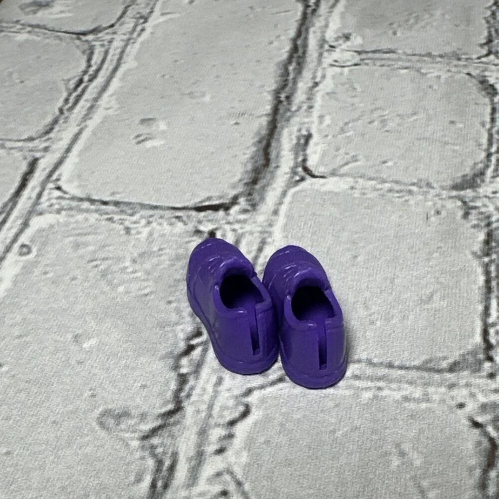 Genuine Mattel Barbie Doll Shoes Purple Sneakers Flats